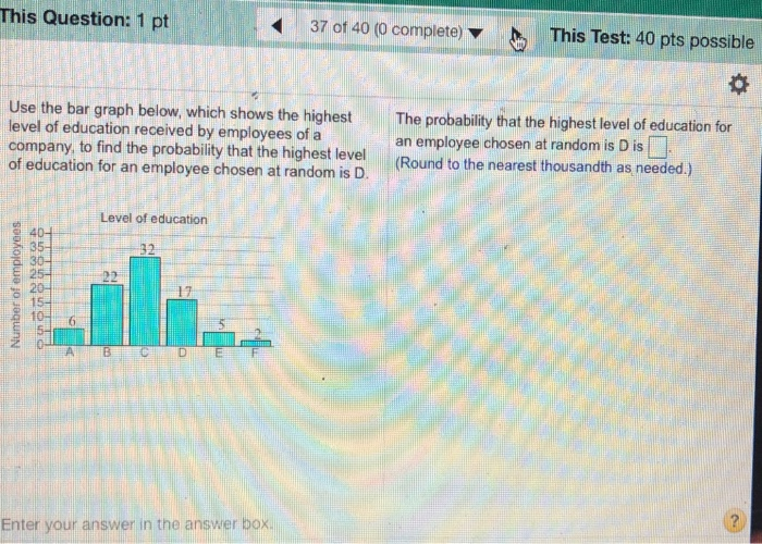 Solved His Question 1 Pt 37 Of 40 0 Complete This Test Chegg Com