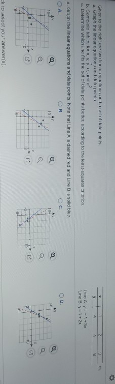 Solved 0 3 X Y 2 4 4 Given To The Right Are Two Linear Eq Chegg Com