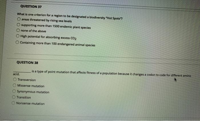 Solved QUESTION 37 What is one criterion for a region to be | Chegg.com