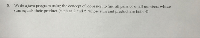 Solved 9. Write a java program using the concept of loops | Chegg.com