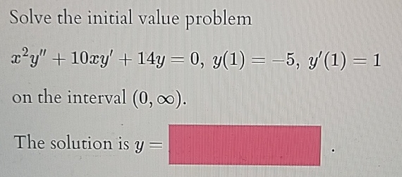 Solved Solve the initial value | Chegg.com
