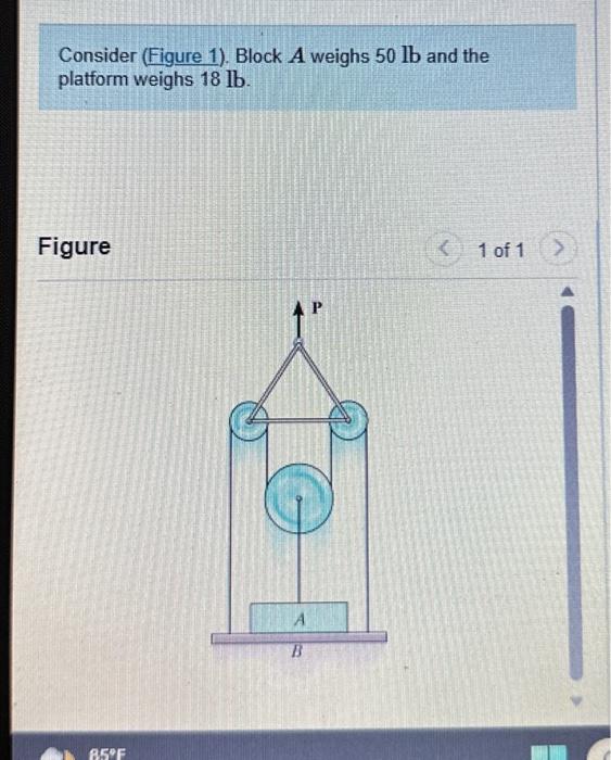 Solved Consider (Figure 1). Block A Weighs 50lb And The | Chegg.com