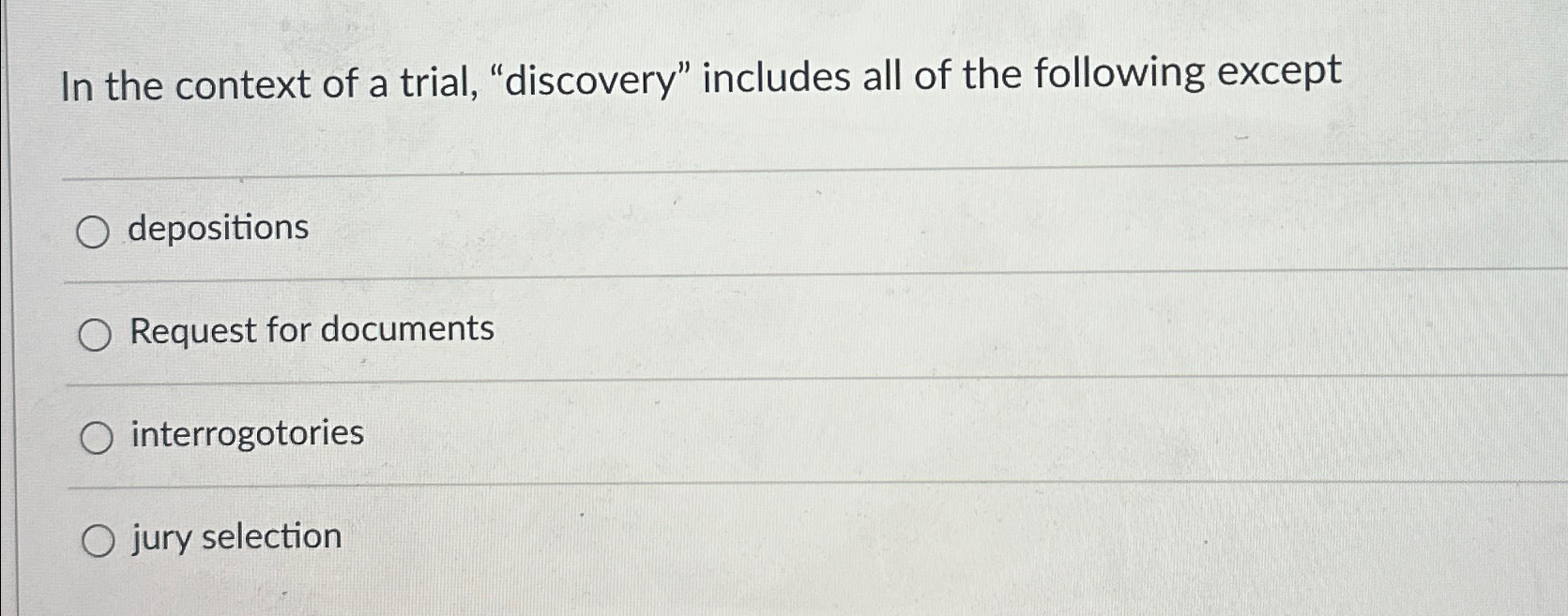 Solved In the context of a trial, 