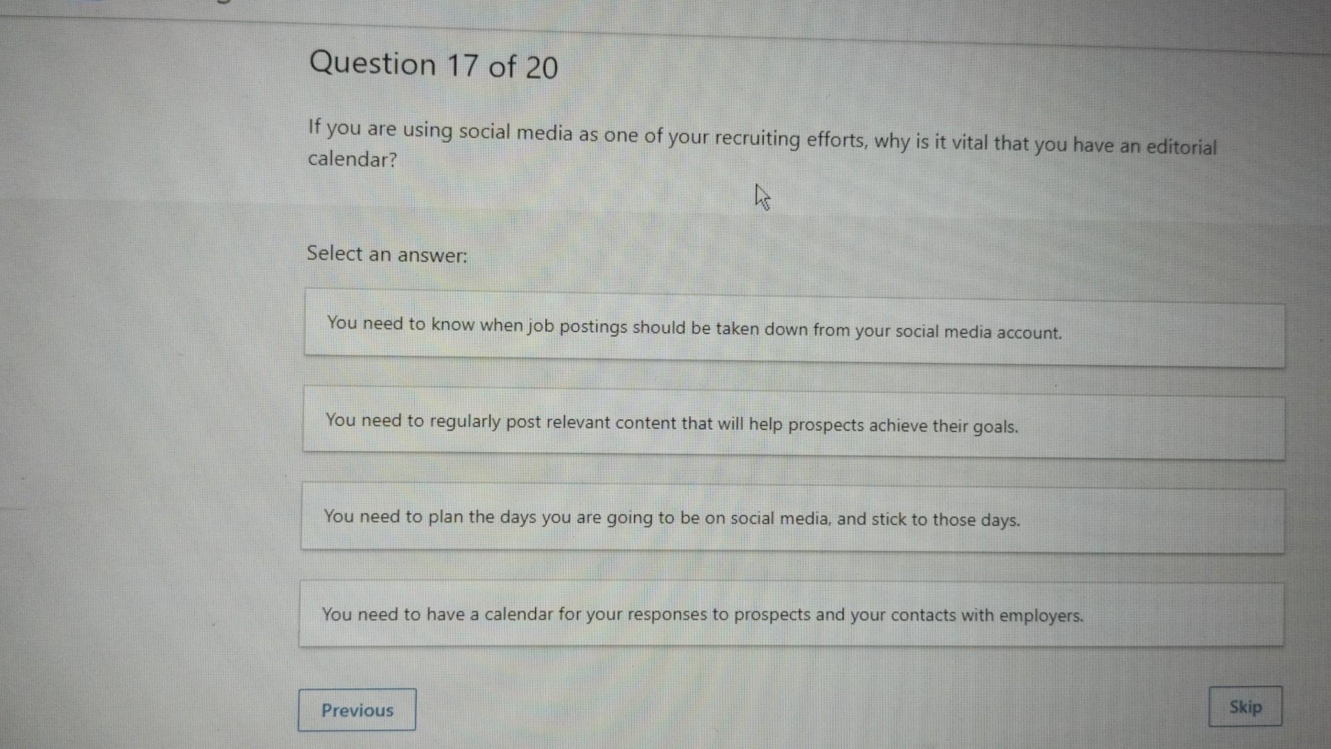 Solved If you are using social media as one of your | Chegg.com
