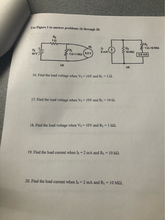 Solved Use Figure 1 To Answer Problems 16 Through 20. > | Chegg.com