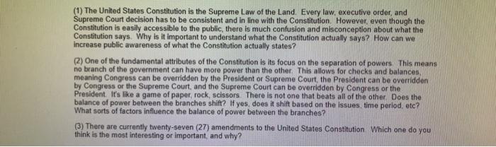 Is the constitution the supreme law 2024 of the land