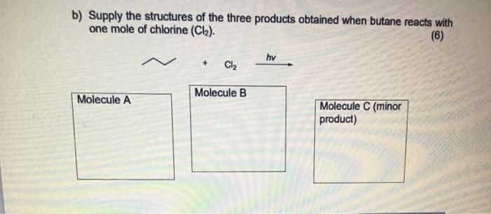 Solved b) Supply the structures of the three products | Chegg.com