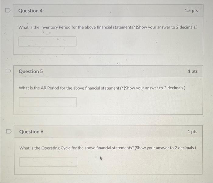 Solved What is the Inventory Turnover for the above | Chegg.com