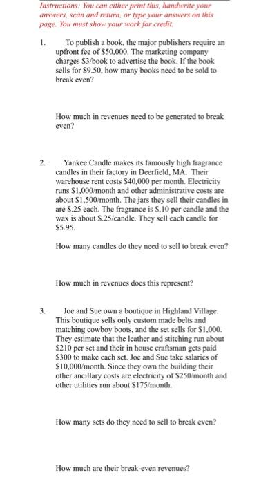 Solved Instructions: You can either print this, handwrite | Chegg.com