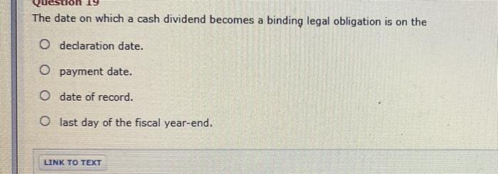 Solved Question 18 Dividends Payable Is Classified As A O | Chegg.com