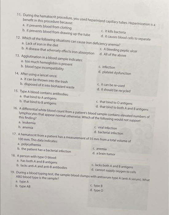 Solved REVIEW QUESTIONS 1. Centrifuging a blood sample | Chegg.com