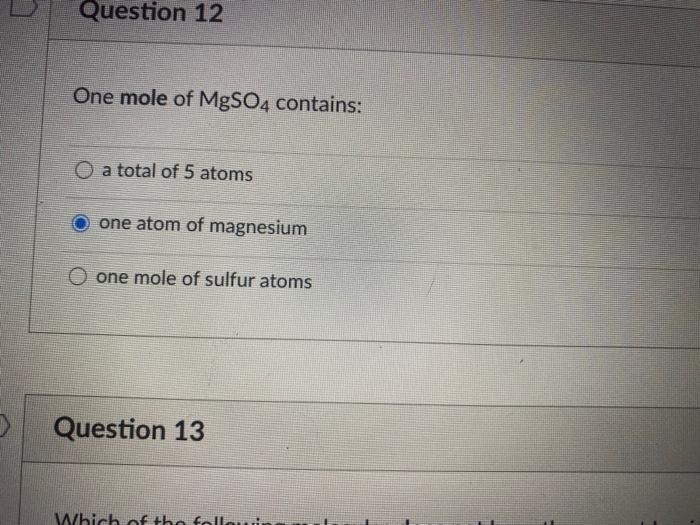 solved-question-12-one-mole-of-mgso4-contains-o-a-total-of-chegg