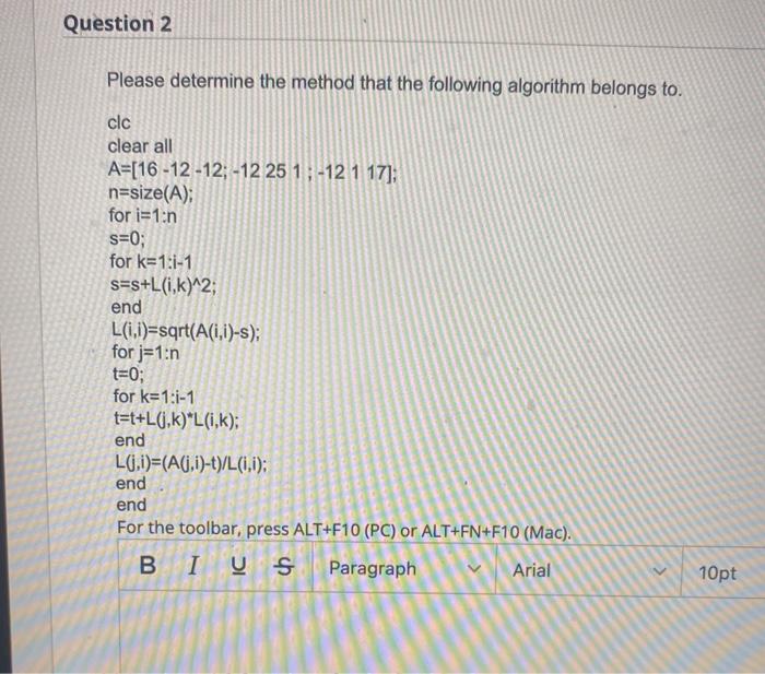 Solved Please Determine The Method That The Following | Chegg.com