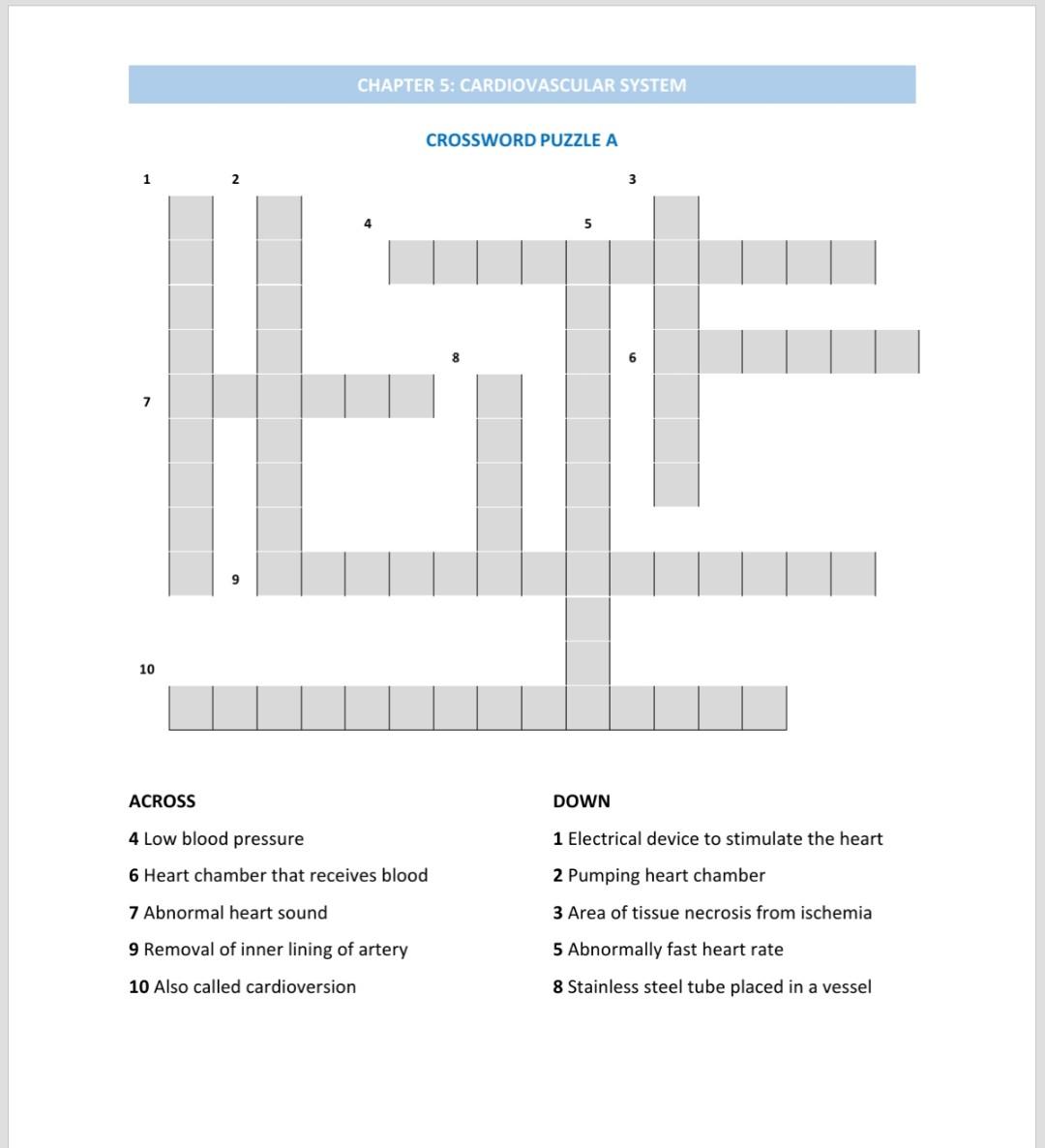 solved-chapter-5-cardiovascular-system-crossword-puzzle-a-1-chegg