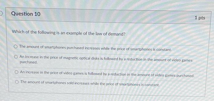 Solved Question 10 1 pts Which of the following is an | Chegg.com
