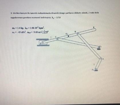 3- Verikn kmem ile tarumil mekarirmada dinarnik denge | Chegg.com