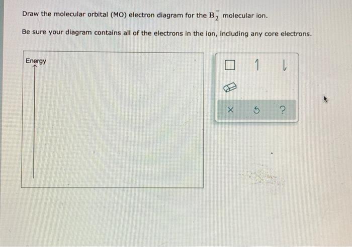 Solved Draw the molecular orbital (MO) electron diagram for | Chegg.com