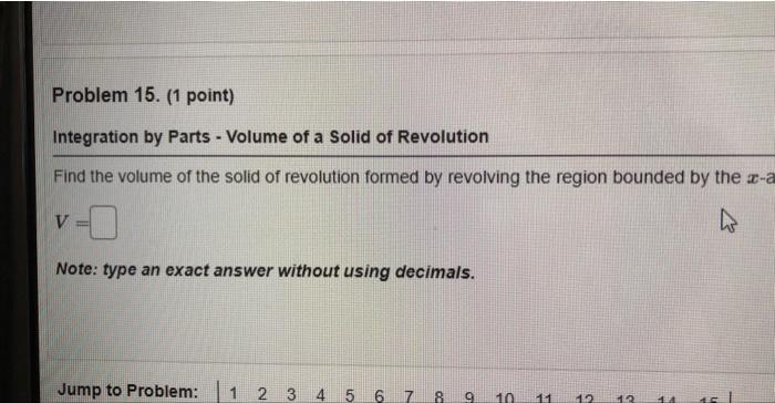 Solved Find The Volume Of The Solid Of Revolution Formed By | Chegg.com