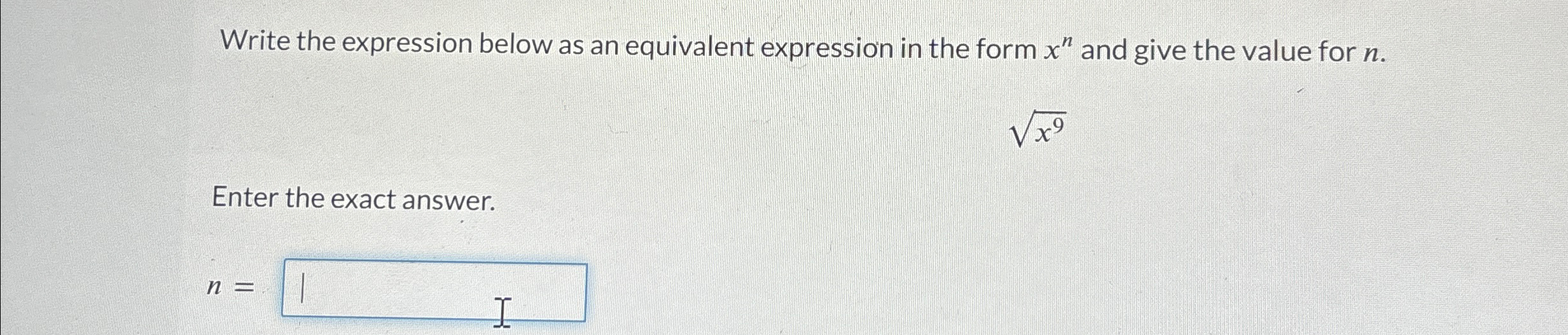 Solved Write the expression below as an equivalent | Chegg.com