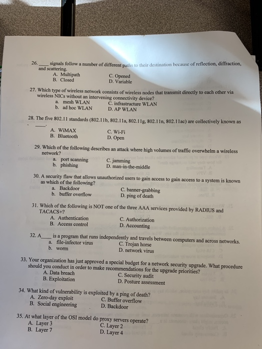 Solved 20 Signals Follow A Number Of Different Maths In