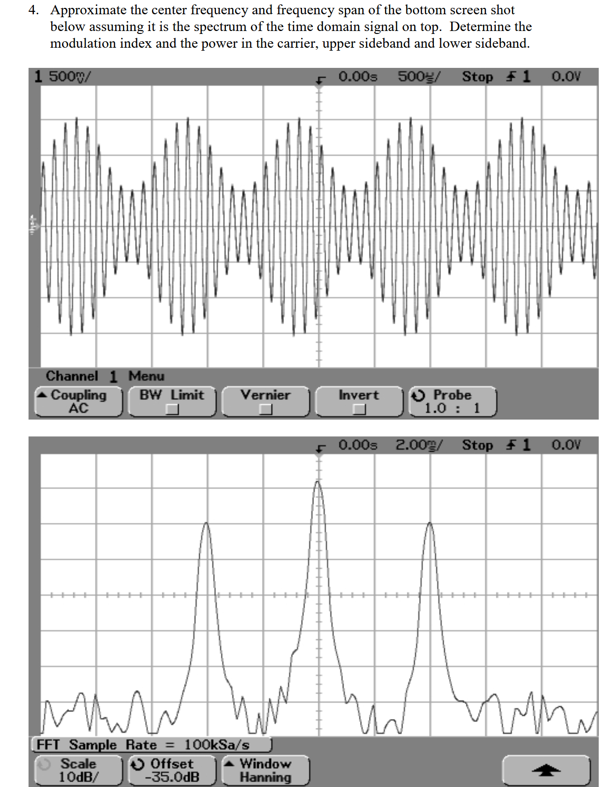 Center Frequency Example Solved 4. Approximate the center frequency and frequency | Chegg.com