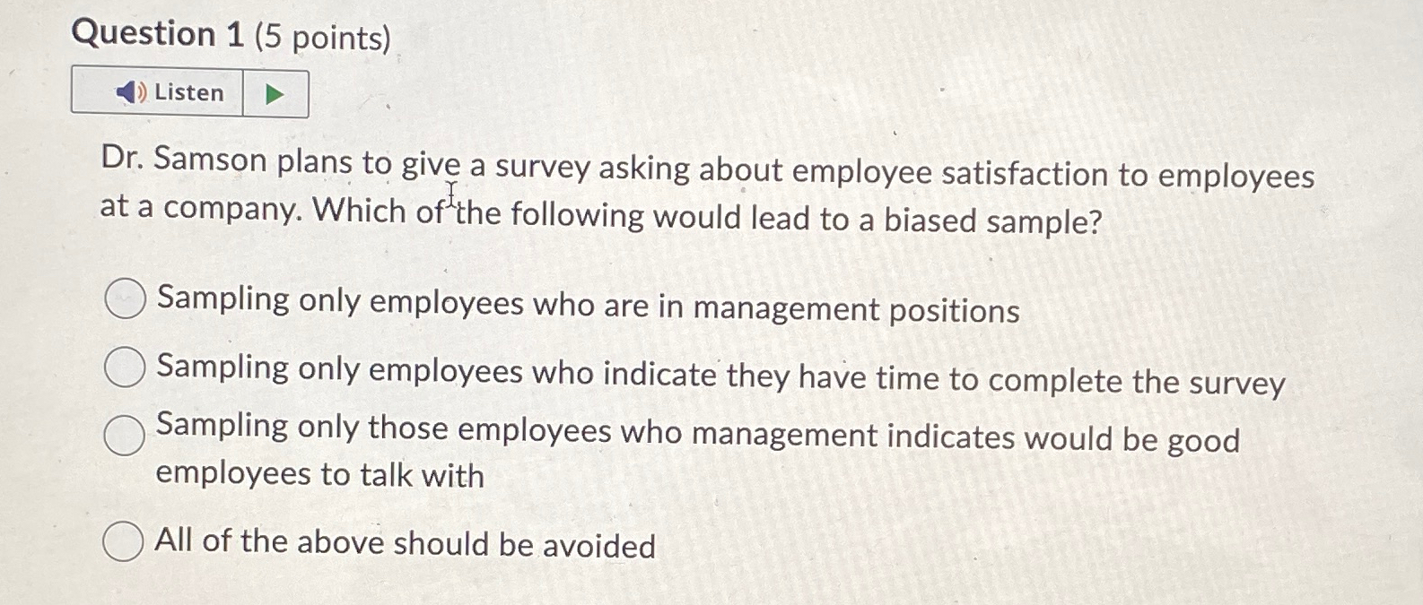 Solved Question 1 5 ﻿points Listendr ﻿samson Plans To Give