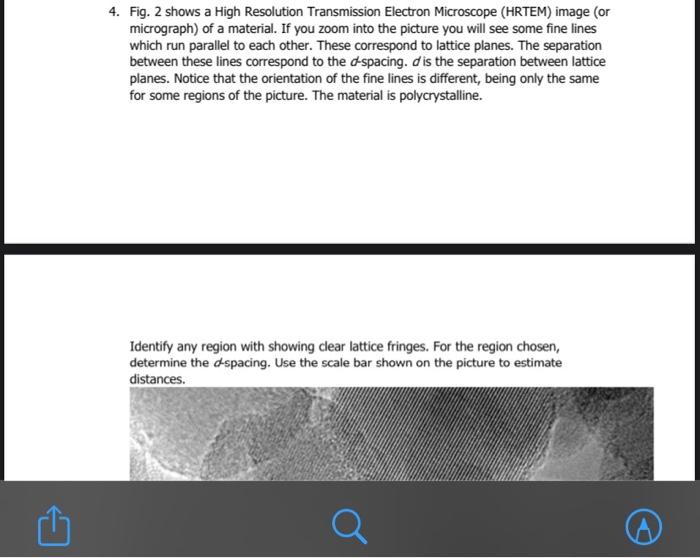 Solved 4. Fig. 2 shows a High Resolution Transmission | Chegg.com