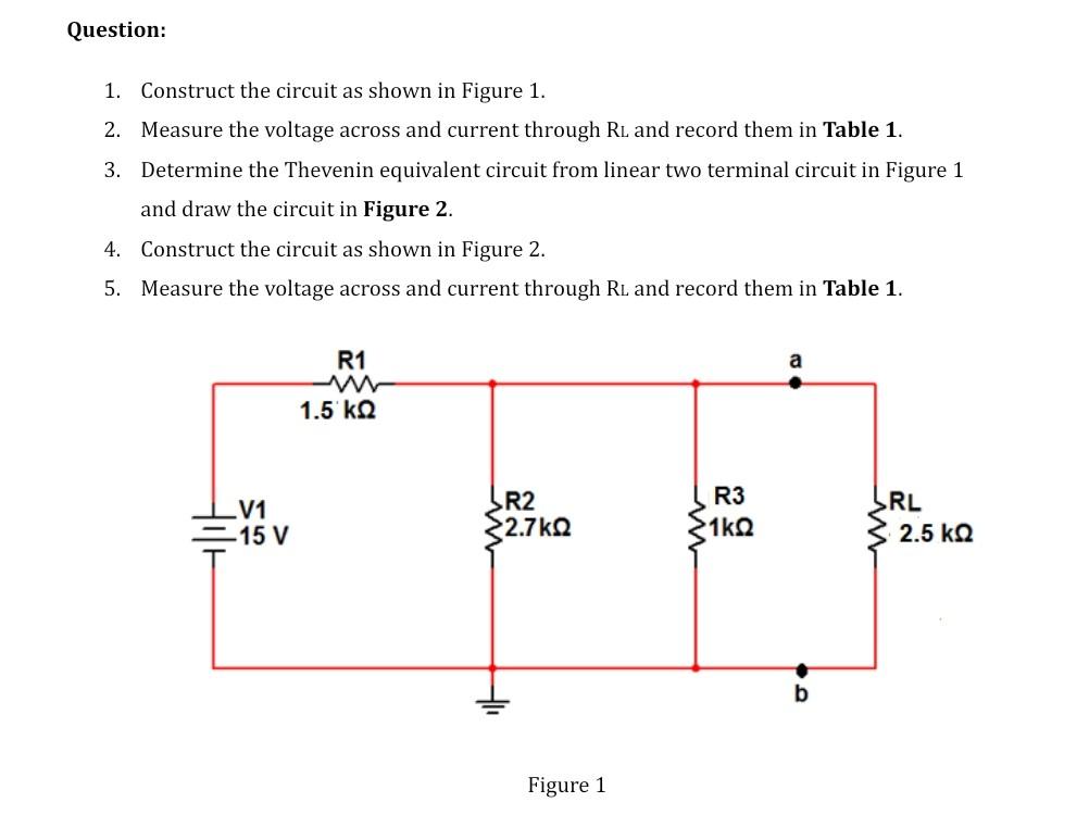 Solved Question: 1. Construct the circuit as shown in Figure | Chegg.com