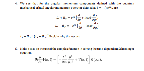 Solved We see that for the angular momentum components | Chegg.com