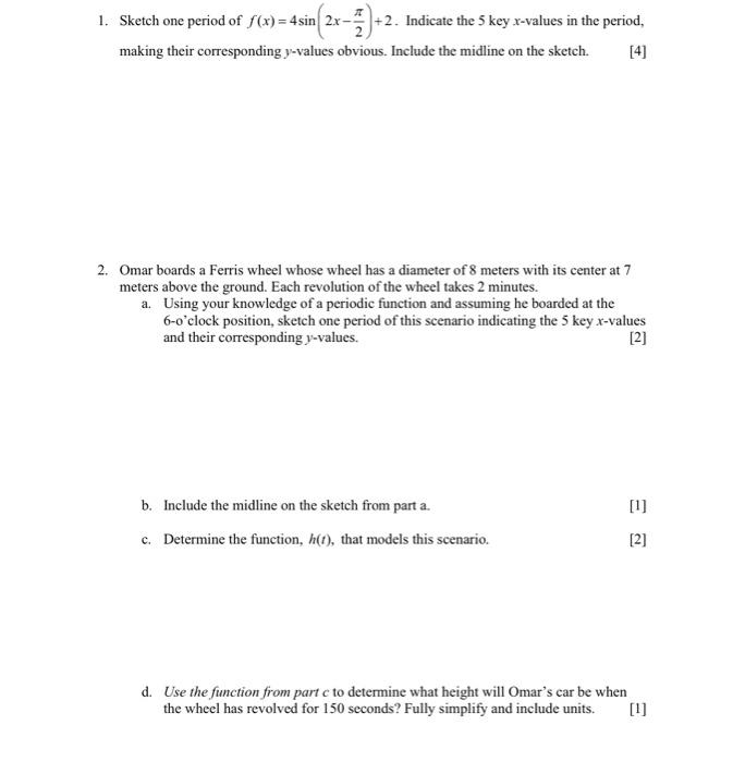 solved-1-sketch-one-period-of-f-x-4sin-2x-2-2-indicate-chegg