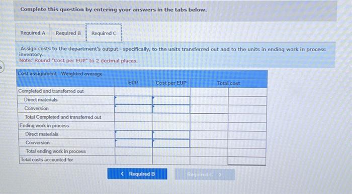 Solved Exercise 16 12 Algo Weighted Average Cost Per 8770