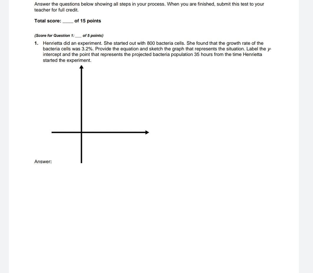 Solved Answer the questions below showing all steps in your | Chegg.com