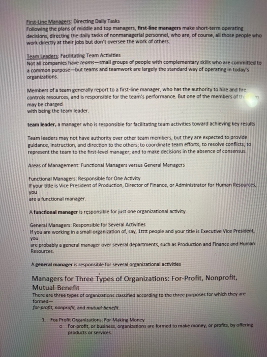Solved Chapter 1: The Exceptional Manager - What You Do, How | Chegg.com
