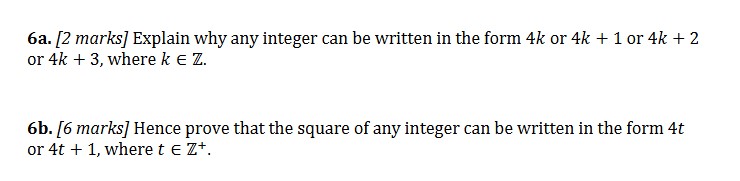 Solved 6a. [2 ﻿marks] ﻿Explain why any integer can be | Chegg.com