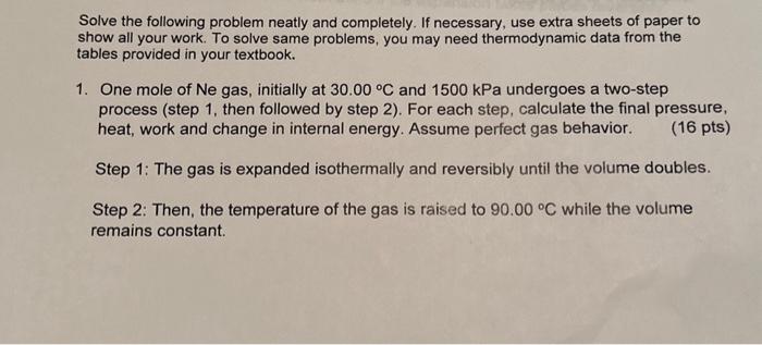 Solved Solve the following problems neatly, completely and