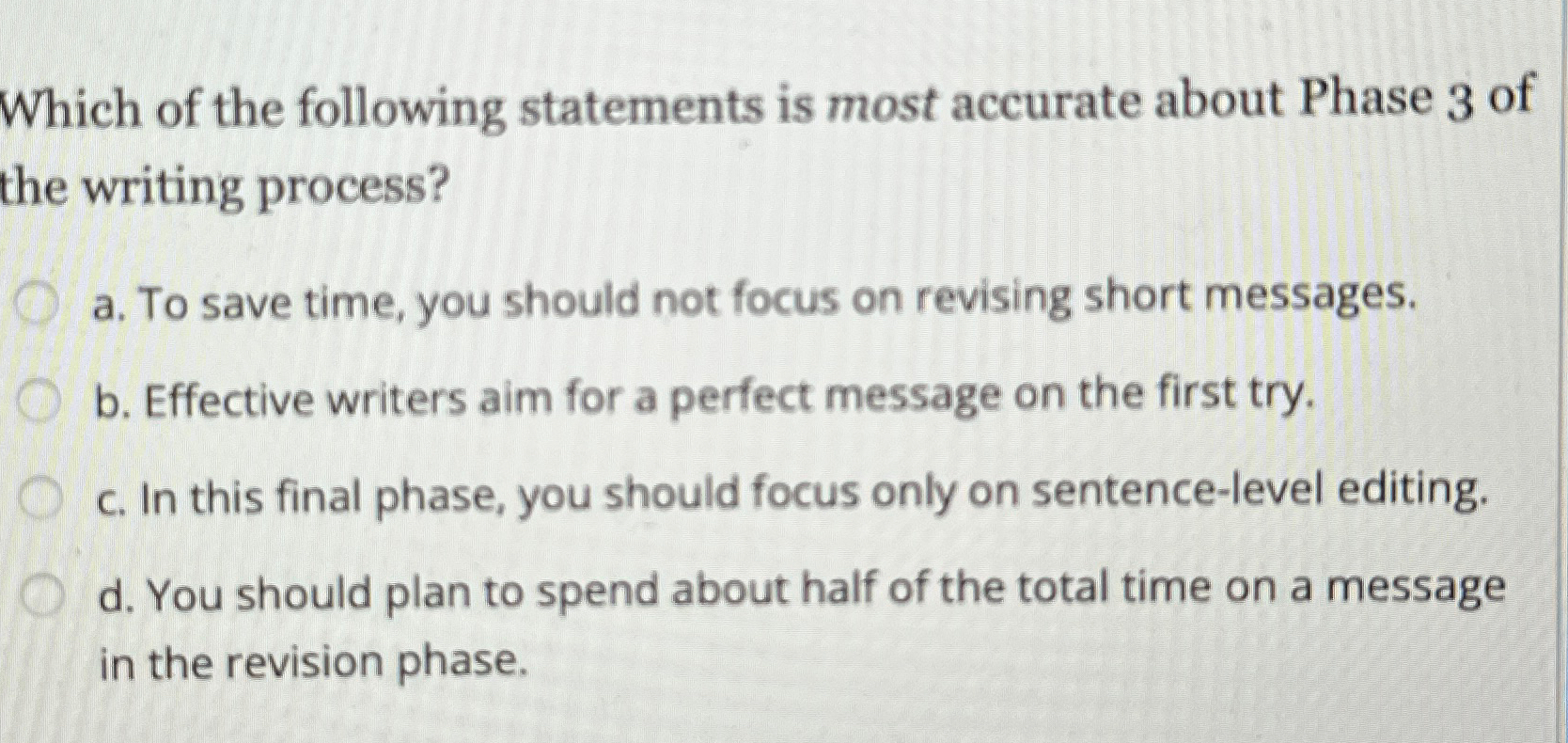 Solved Which of the following statements is most accurate | Chegg.com