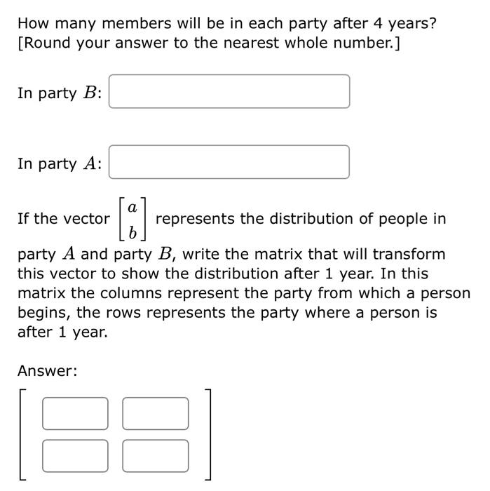 Solved Suppose There Are Two Voting Parties: A And B. | Chegg.com