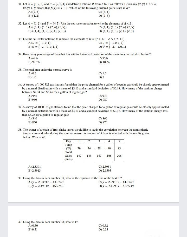 Solved 31 Let A 1 2 3 And B 2 3 4 And Define A Chegg Com