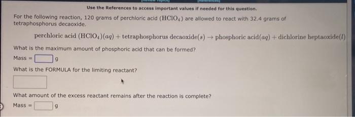 Solved Use the References to access important values if | Chegg.com