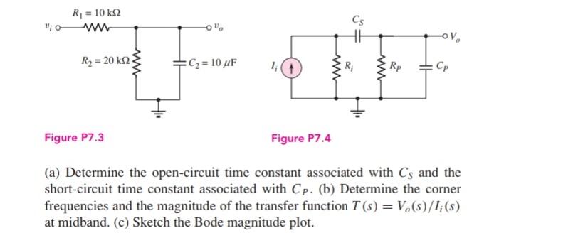 Solved 7.4 Consider the circuit in Figure P7.4 with a signal | Chegg.com