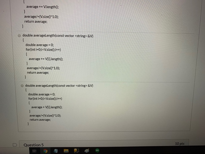 Solved Question 1 10 pts Given the function definition | Chegg.com
