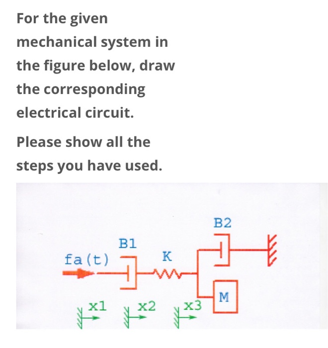 Solved For the given mechanical system in the figure below, | Chegg.com
