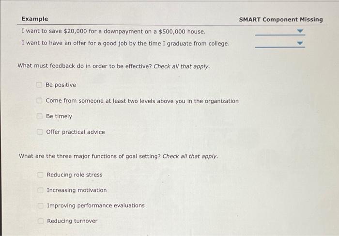 Solved SMART Component Missing Example I want to save | Chegg.com