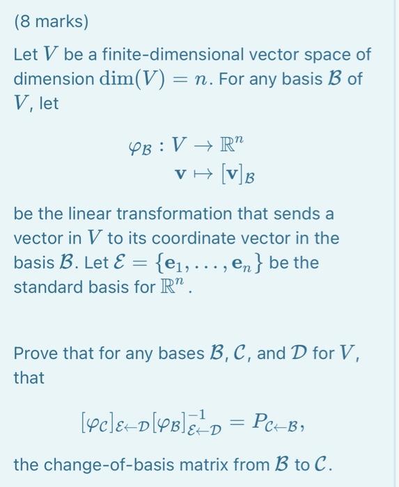 Solved Let V Be A Finite-dimensional Vector Space Of | Chegg.com