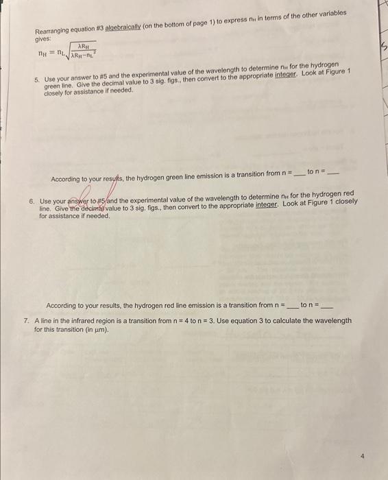 Solved ATOMIC EMISSION SPECTRA OBJECTIVES 1. To measure the | Chegg.com