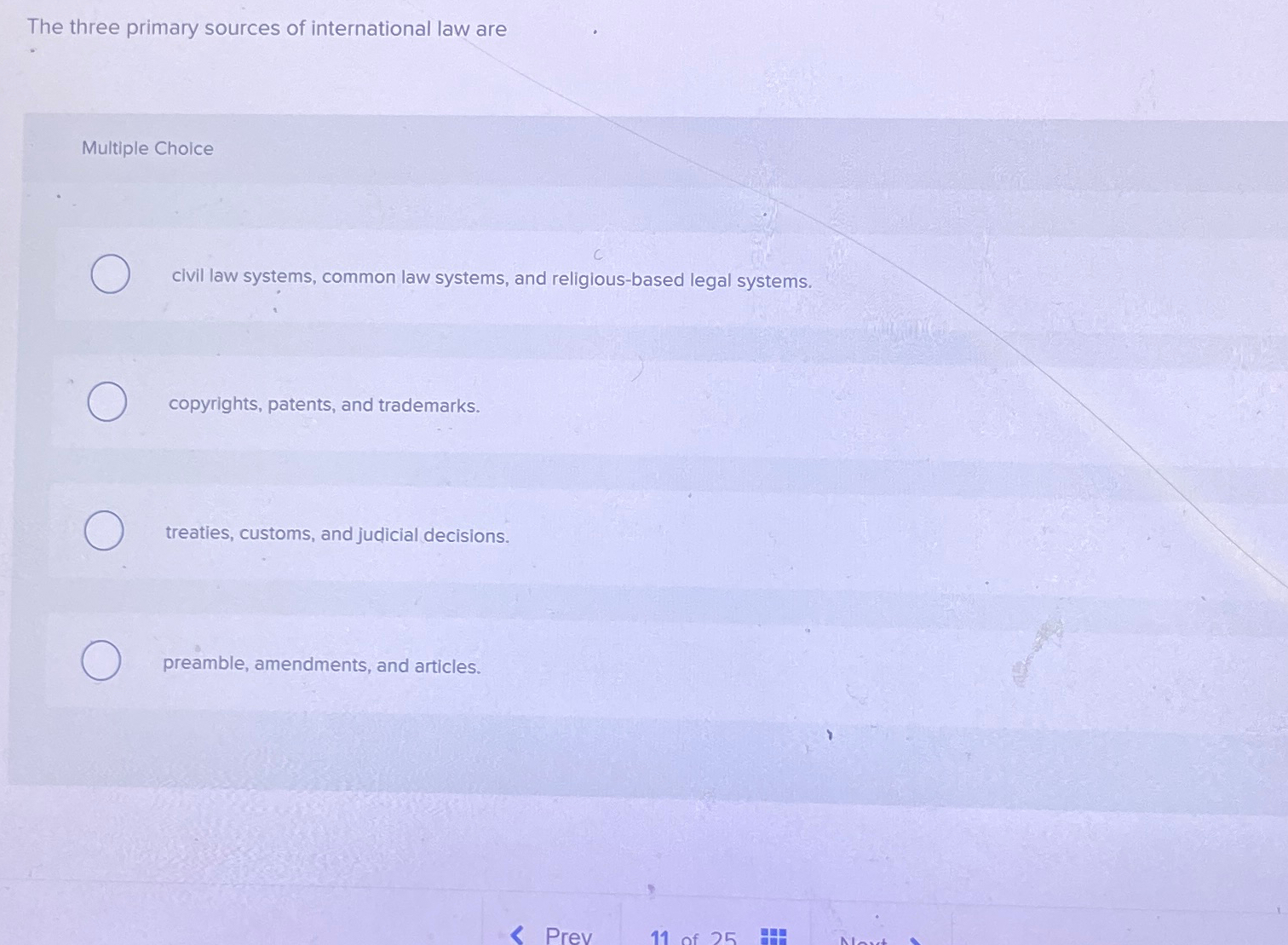 Solved The three primary sources of international law