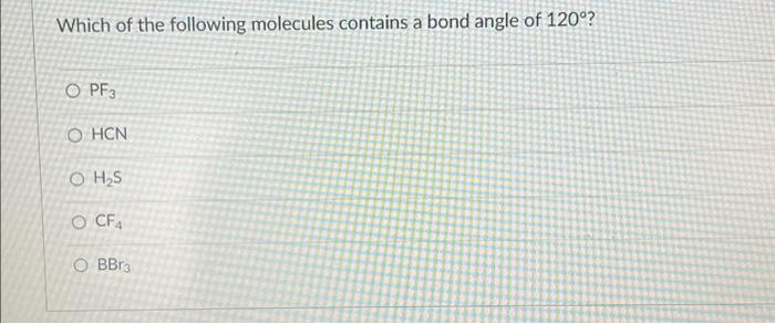 Solved Which Of The Following Molecules Contains A Bond | Chegg.com