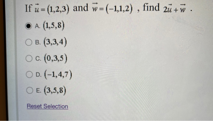 Solved If U 1 2 3 And W 1 1 2 Find 2u W A Chegg Com