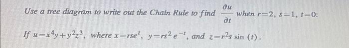 Solved Use a tree diagram to write out the Chain Rule to | Chegg.com