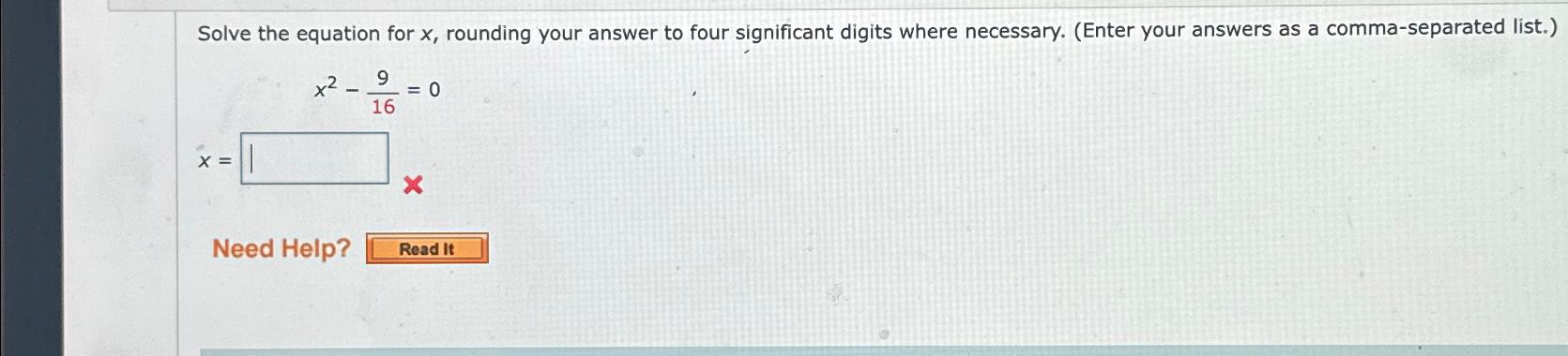 Solved Solve the equation for x, ﻿rounding your answer to | Chegg.com